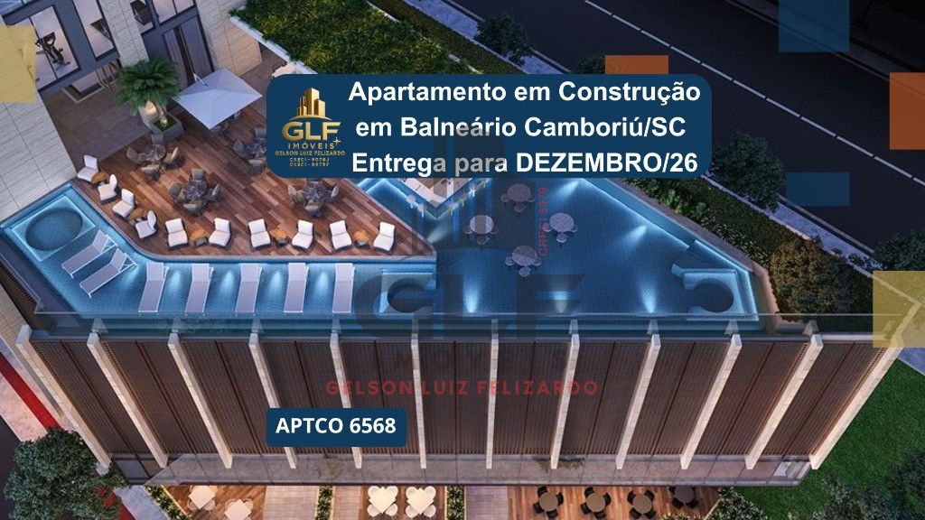 Apartamento em Construção em Balneário Camboriú/SC com 177,10m² área privativa sendo 4 suítes, 3 vagas de garagem