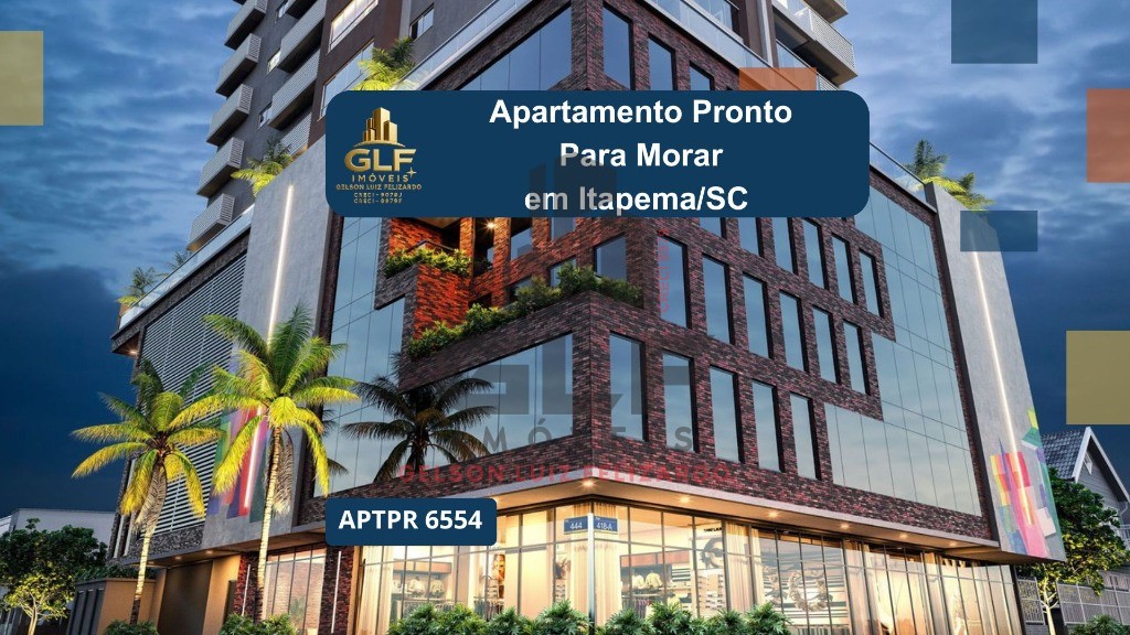 Apartamento em Construção em Itapema/SC com 70m² área privativa sendo 2 dormitórios e 1 suíte, área de lazer completa