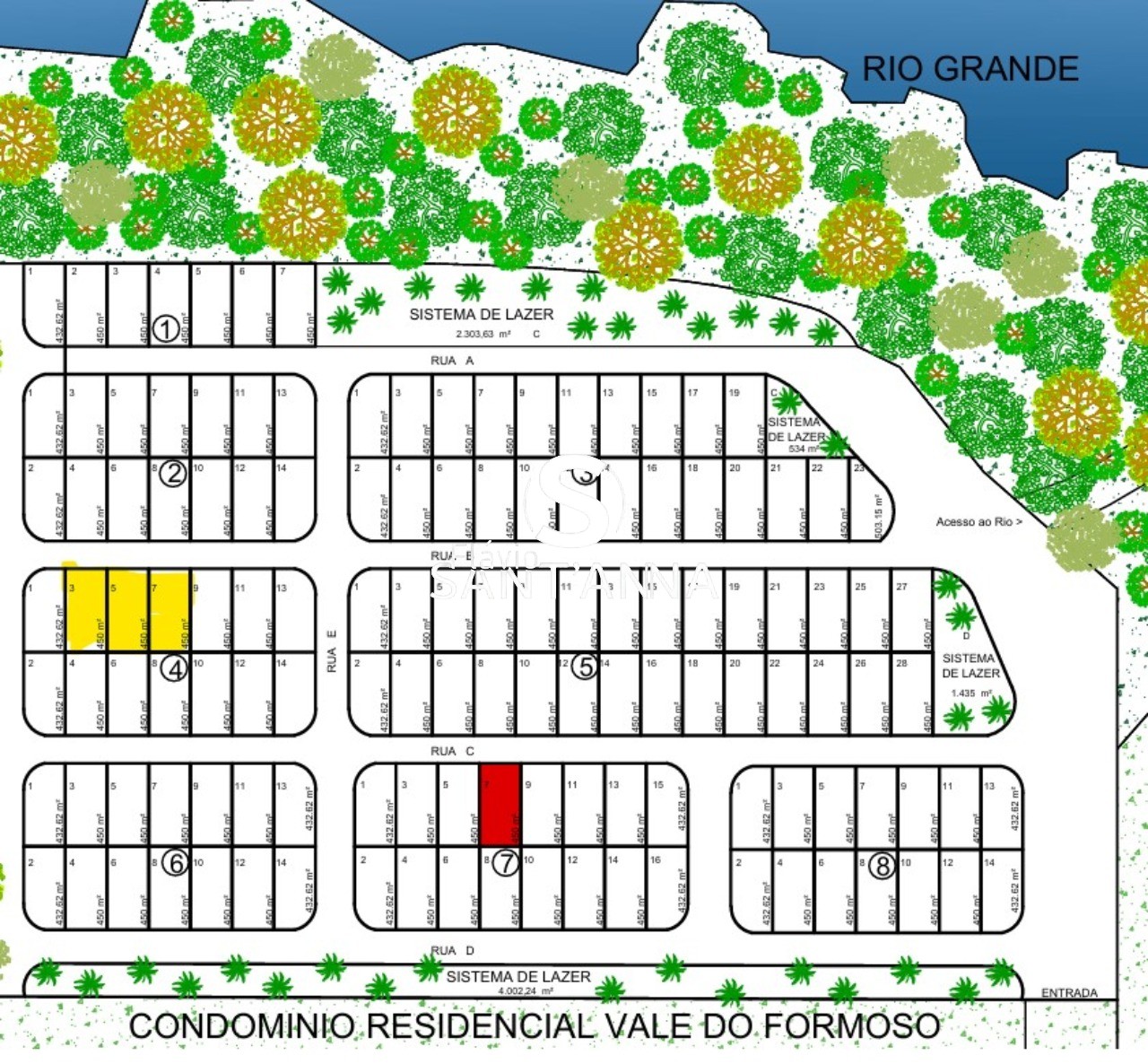 Terreno 450m² condomínio vale do formoso - margens rio grand