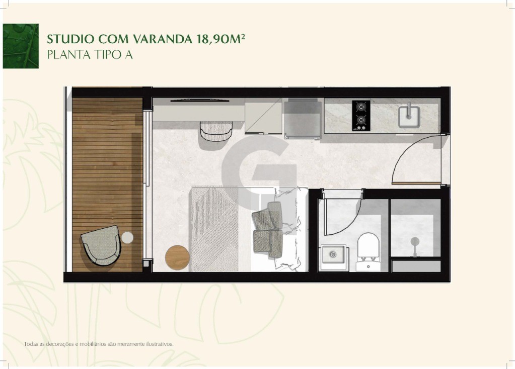 Apartamento, 1 quarto, 18 m² - Foto 10