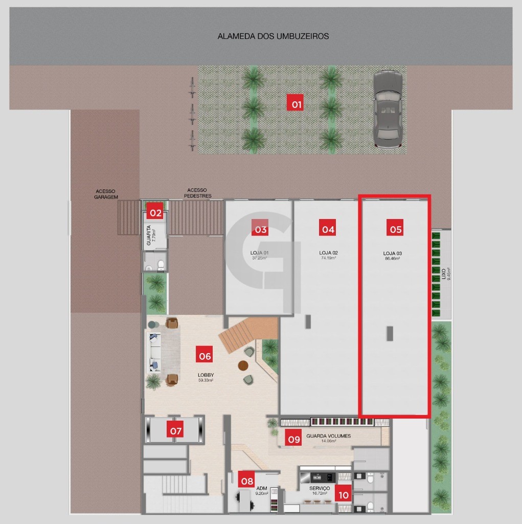 Loja-Salão, 86 m² - Foto 2