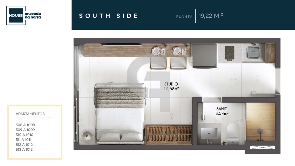 Apartamento, 1 quarto, 19 m² - Foto 19