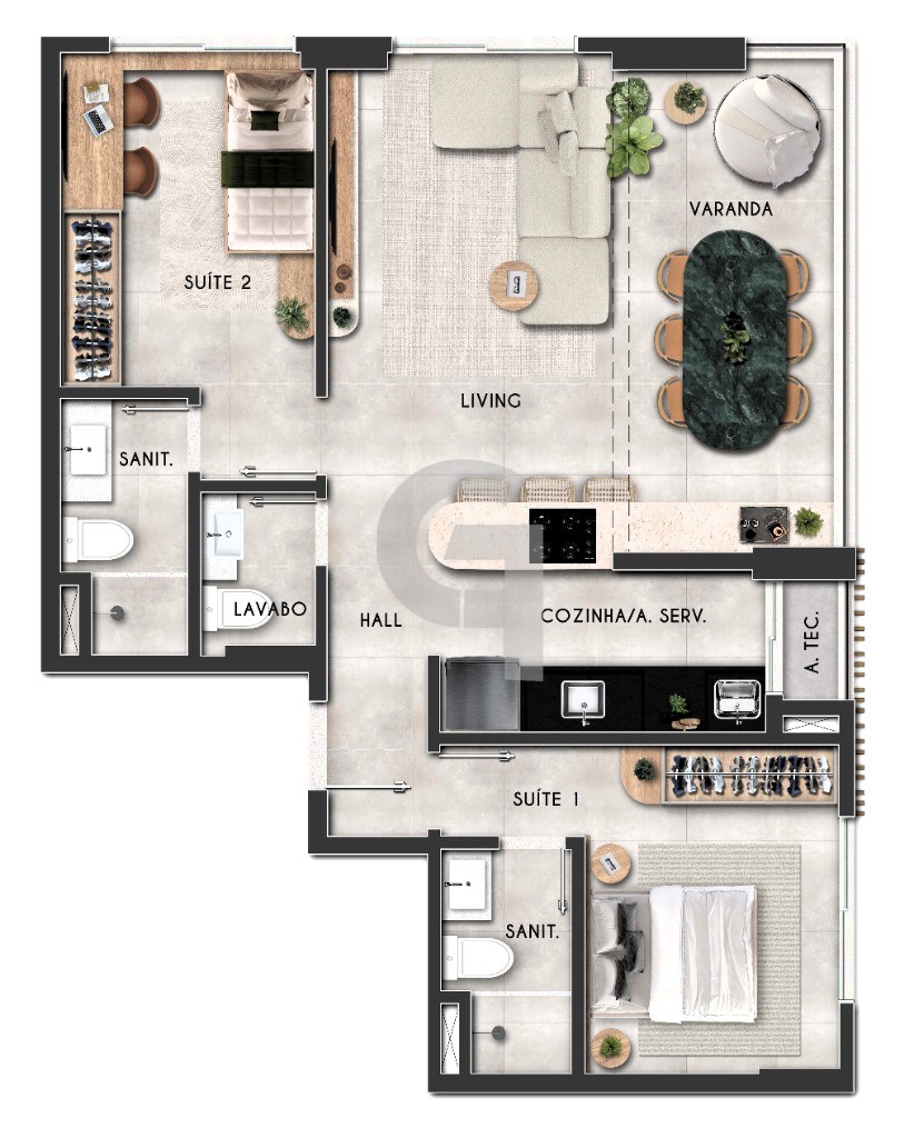 Apartamento, 2 quartos, 68 m² - Foto 14