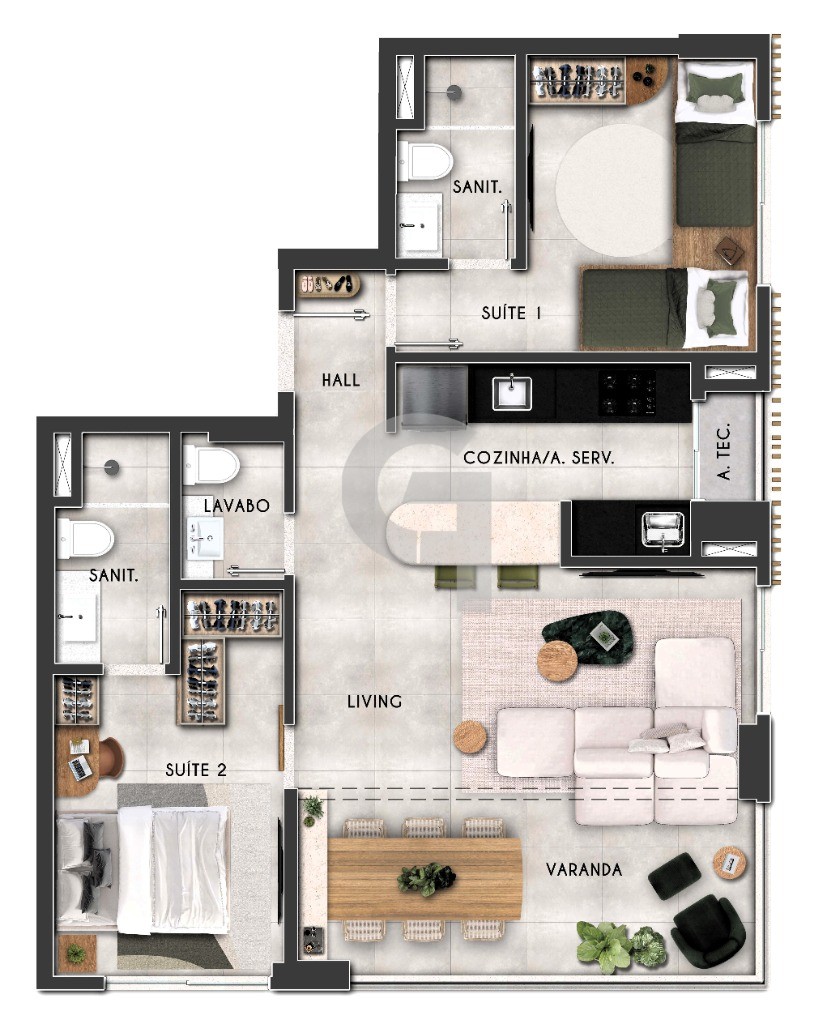 Apartamento, 2 quartos, 68 m² - Foto 15