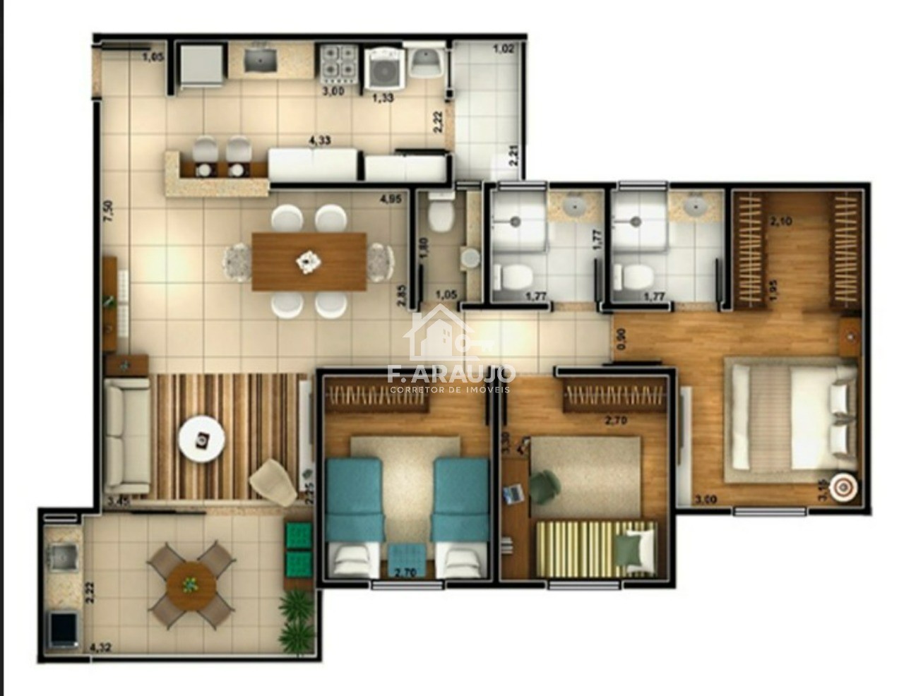 Apartamento, 3 quartos, 103 m² - Foto 17