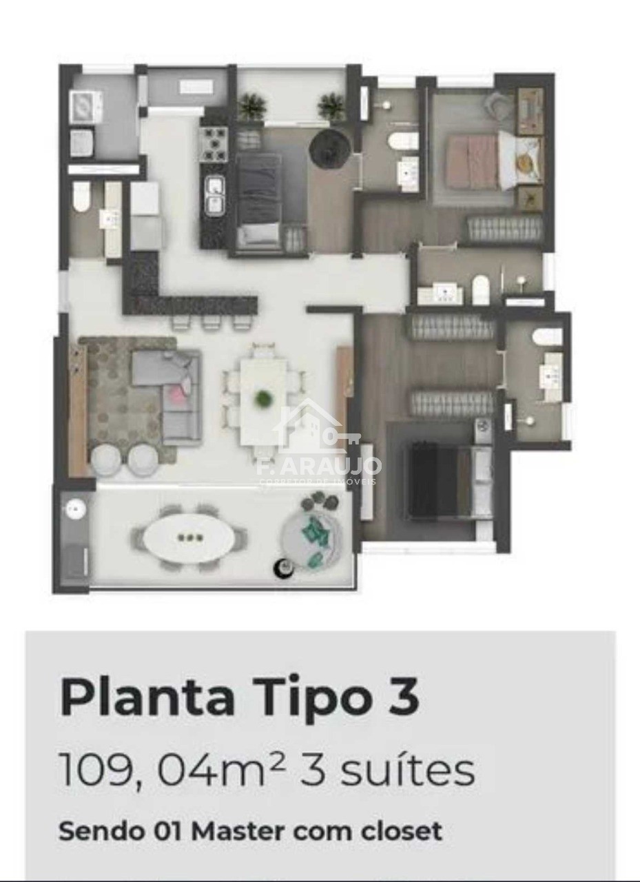 Apartamento, 3 quartos, 109 m² - Foto 3
