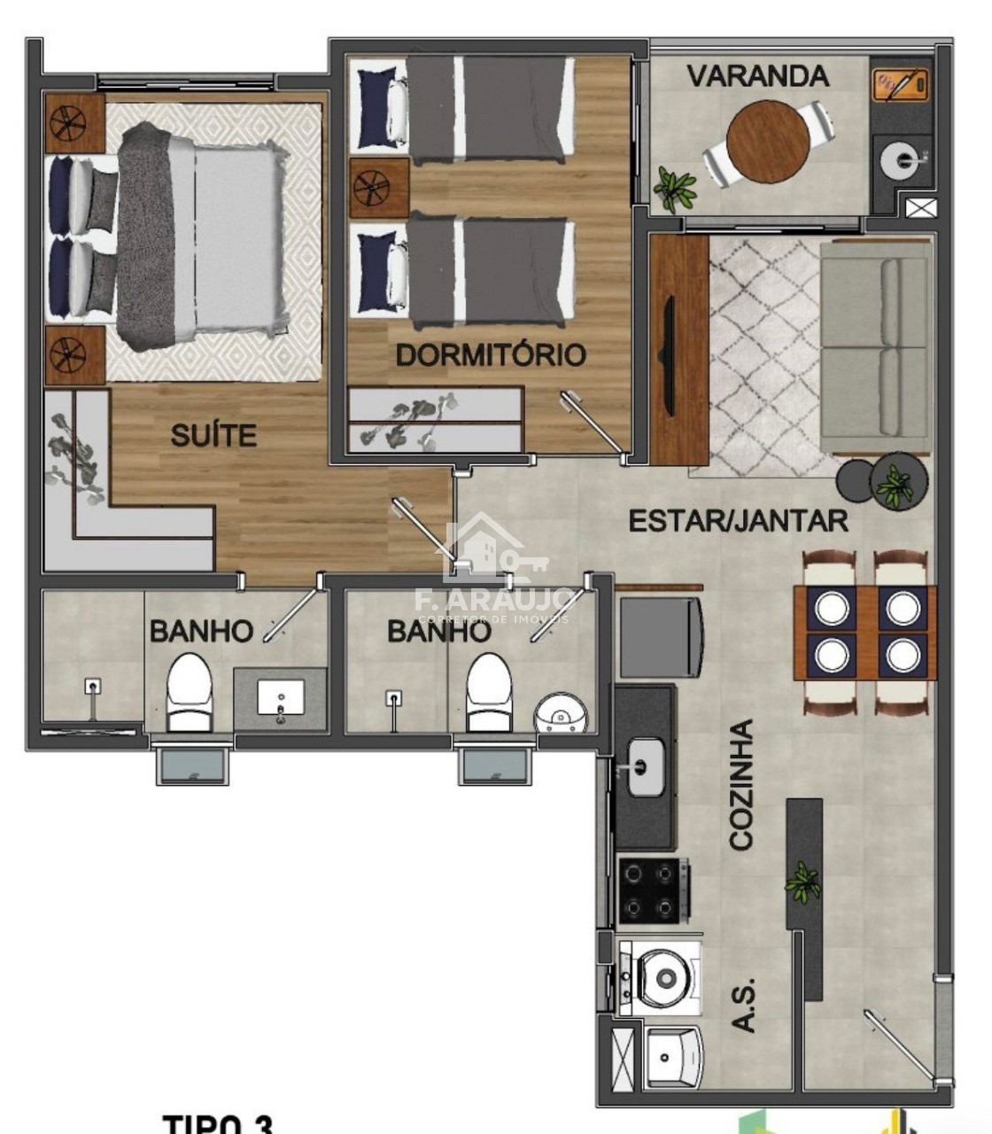 Apartamento, 2 quartos, 53 m² - Foto 12