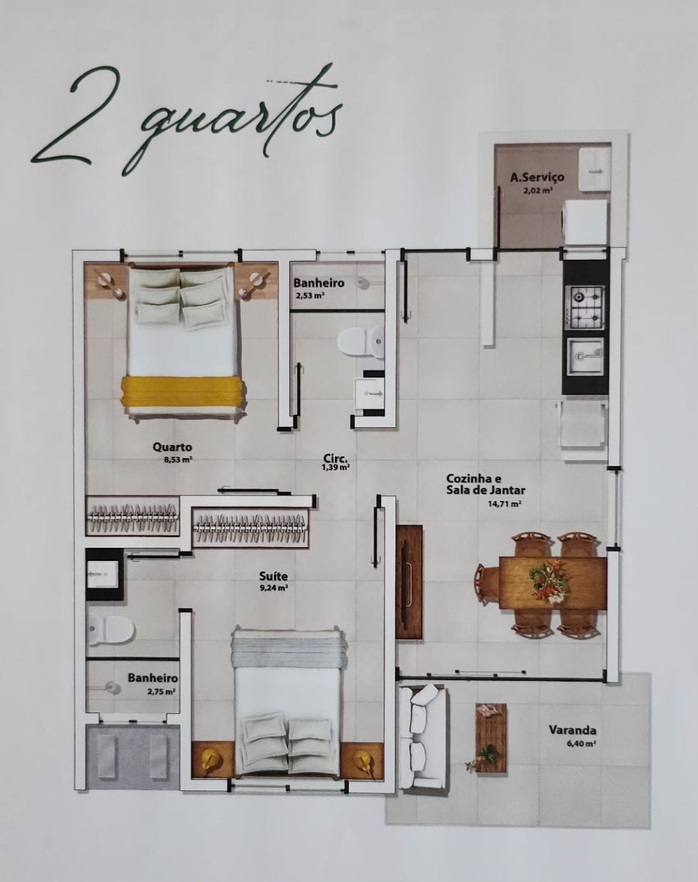 Apartamento, 2 quartos, 56 m² - Foto 19