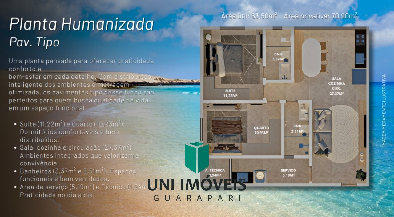 Apartamento, 2 quartos, 70 m² - Foto 9