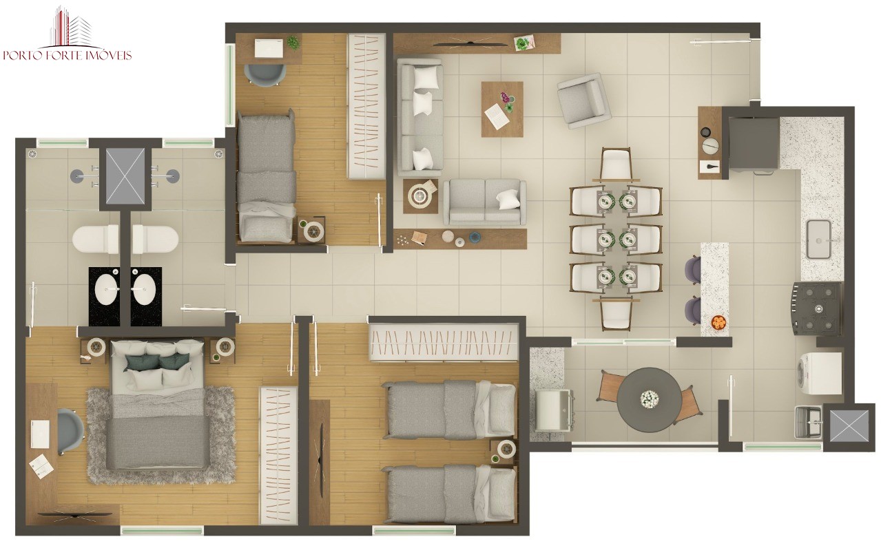 Apartamento, 3 quartos, 79 m² - Foto 1