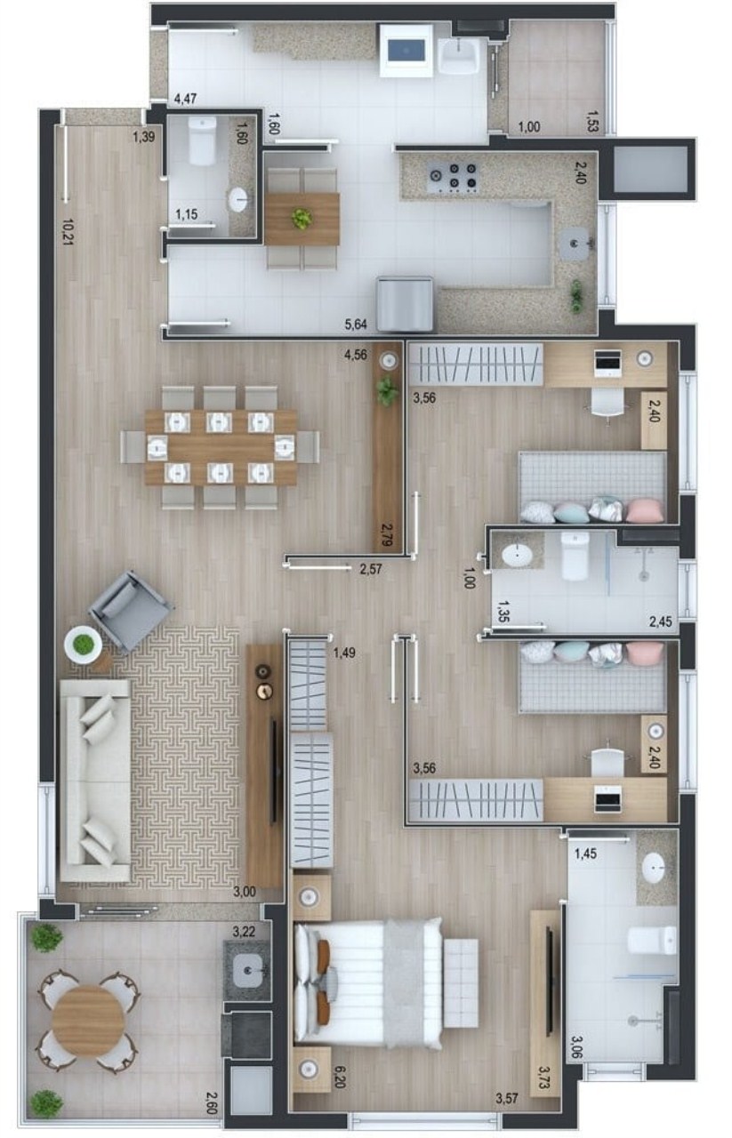 Apartamento, 3 quartos, 125 m² - Foto 9