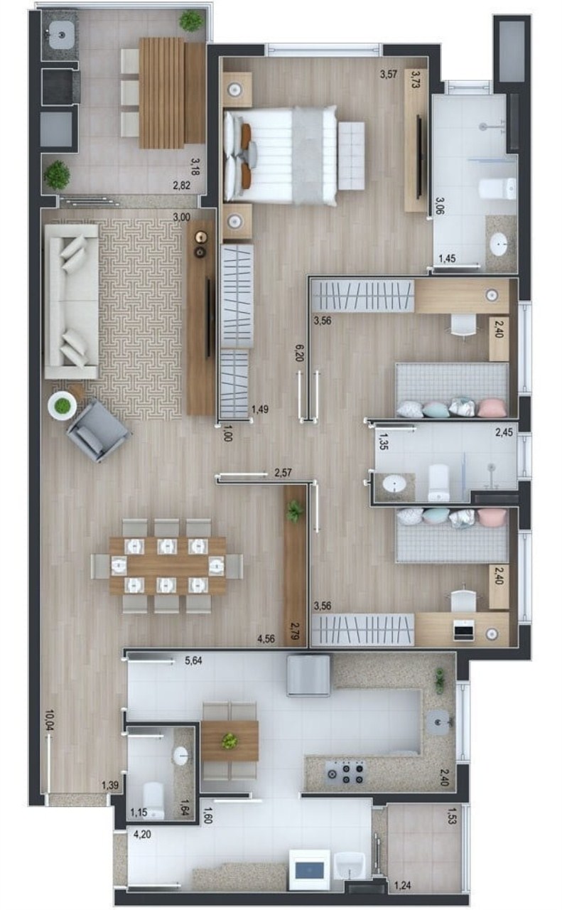 Apartamento, 3 quartos, 125 m² - Foto 10