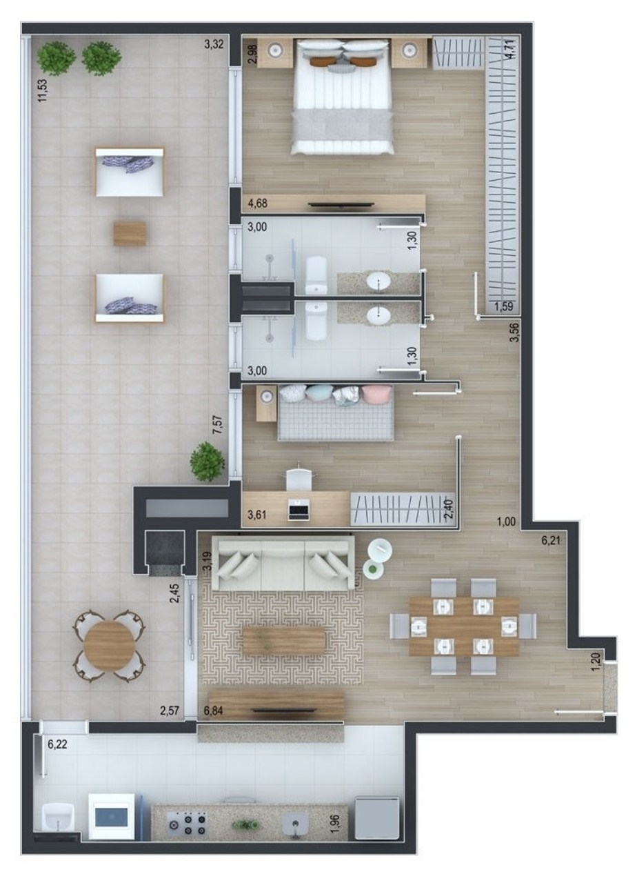 Apartamento à venda com 2 quartos, 116m² - Foto 14