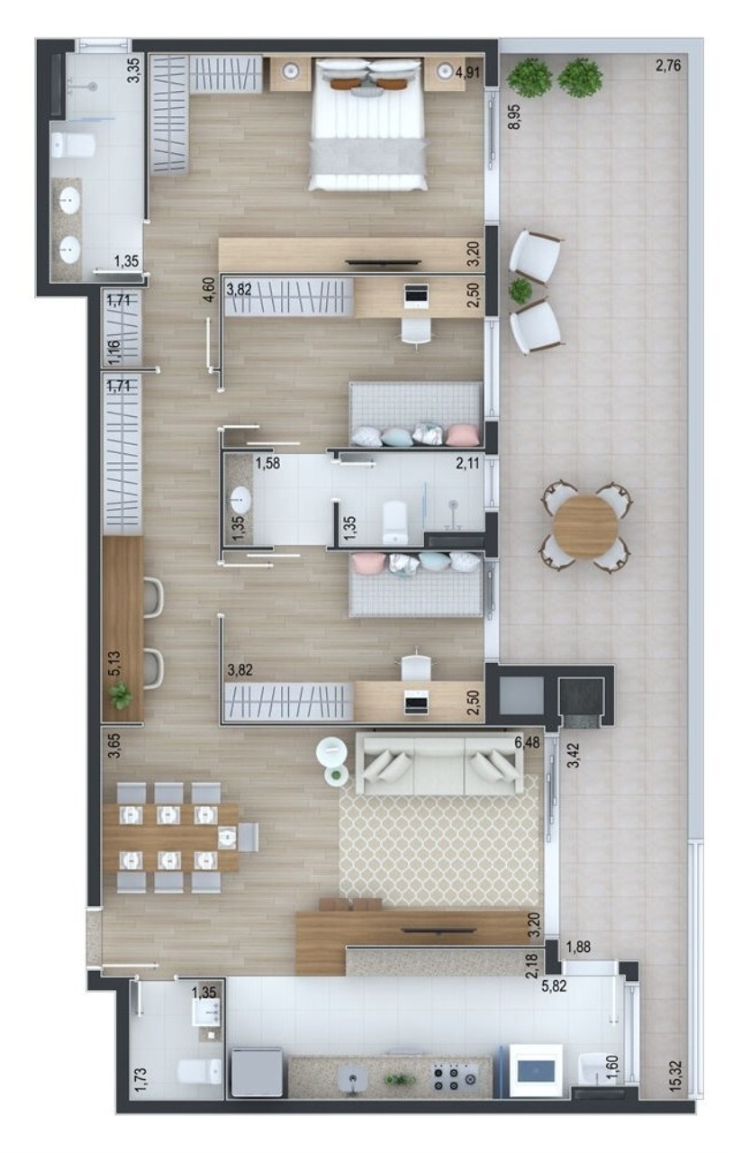 Apartamento, 3 quartos, 204 m² - Foto 19