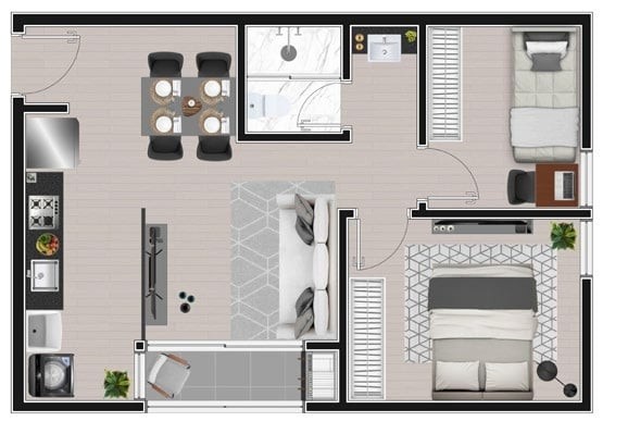 Apartamento, 2 quartos, 35 m² - Foto 14