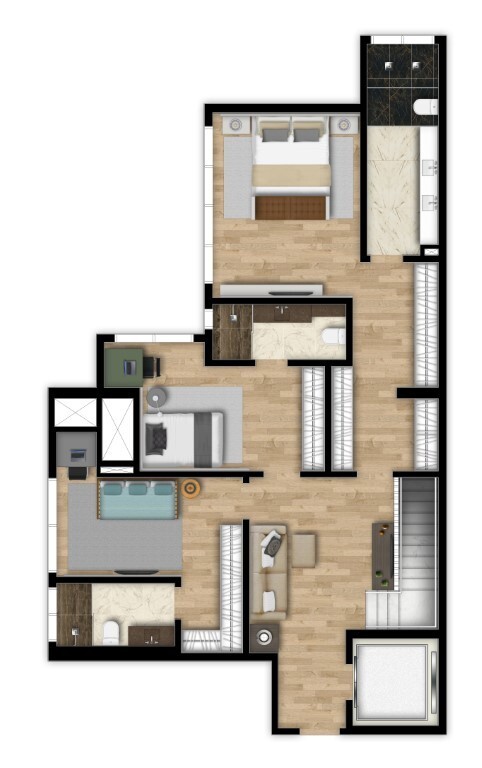 Apartamento, 2 quartos, 127 m² - Foto 70