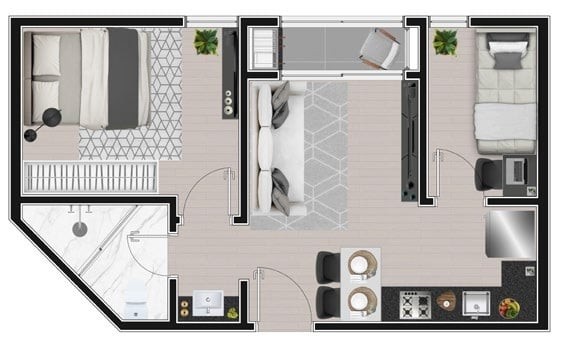 Apartamento, 2 quartos, 35 m² - Foto 11