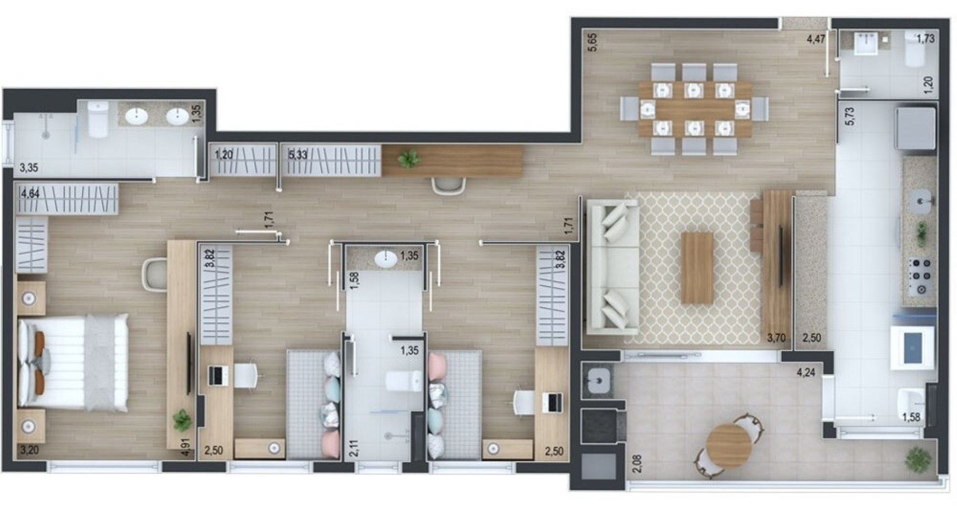 Apartamento, 3 quartos, 204 m² - Foto 20