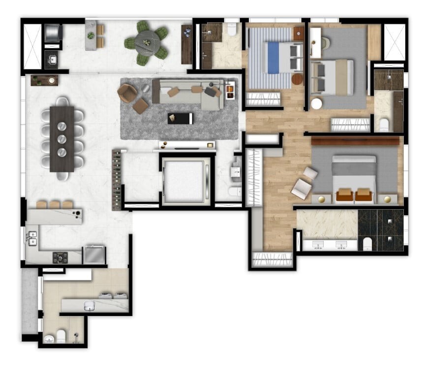 Apartamento, 2 quartos, 127 m² - Foto 61