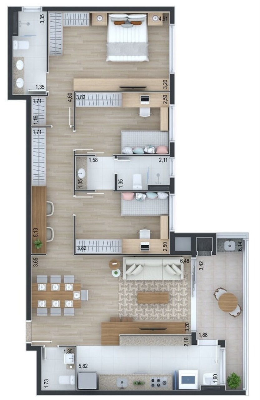 Apartamento, 3 quartos, 204 m² - Foto 12