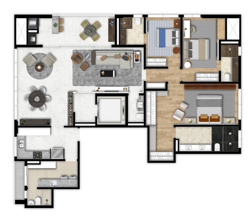 Apartamento, 2 quartos, 127 m² - Foto 62