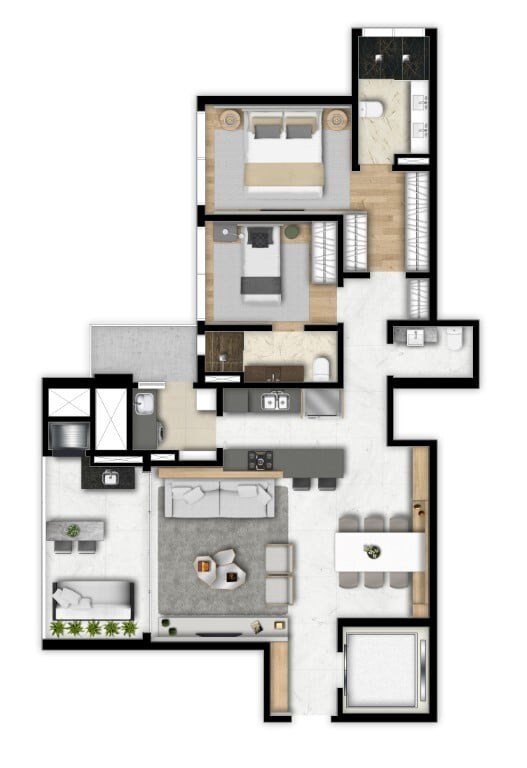 Apartamento, 2 quartos, 127 m² - Foto 58