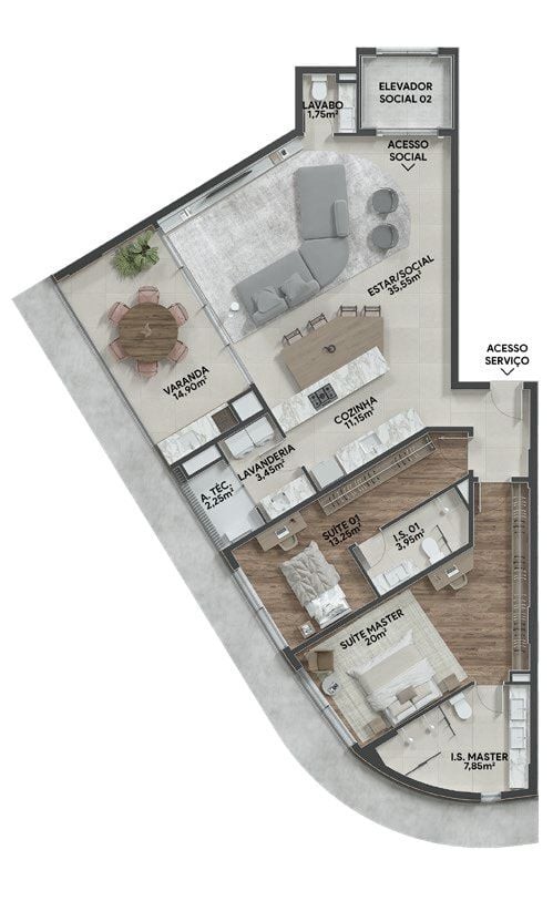 Apartamento, 3 quartos, 187 m² - Foto 40