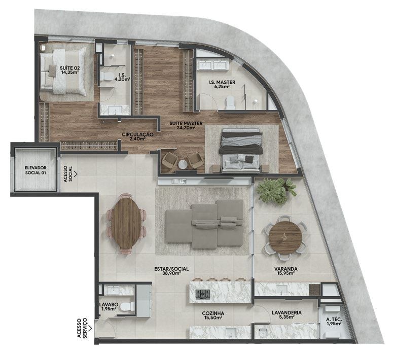 Apartamento, 2 quartos, 134 m² - Foto 45