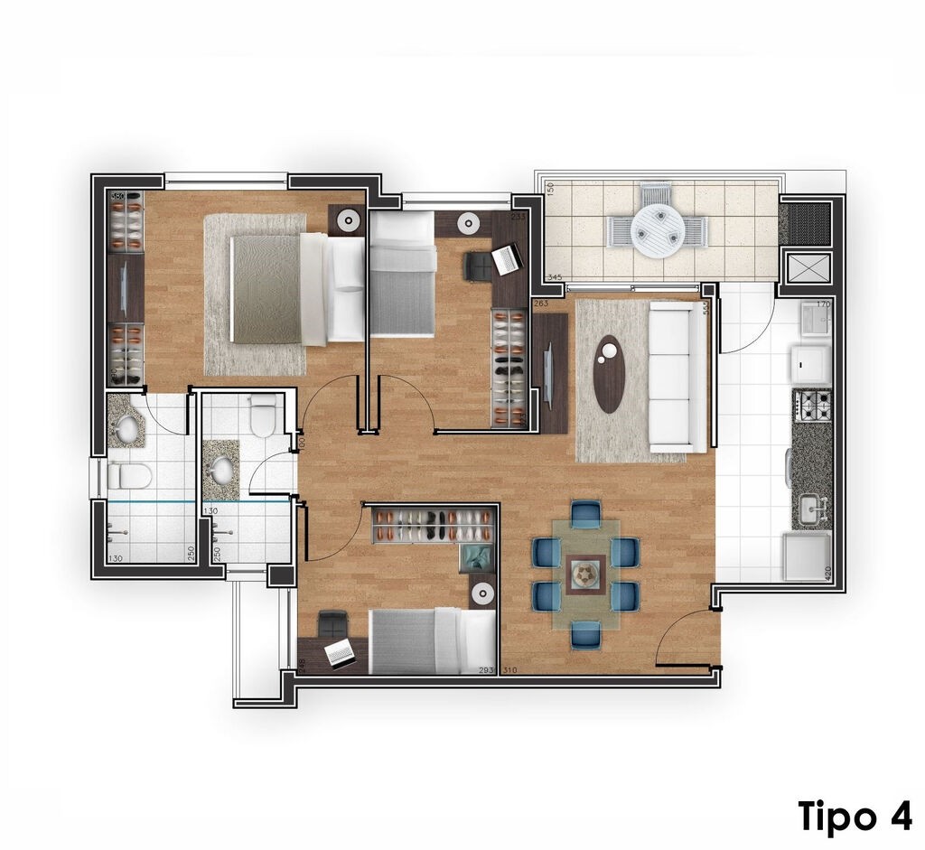 Apartamento, 3 quartos, 77 m² - Foto 12