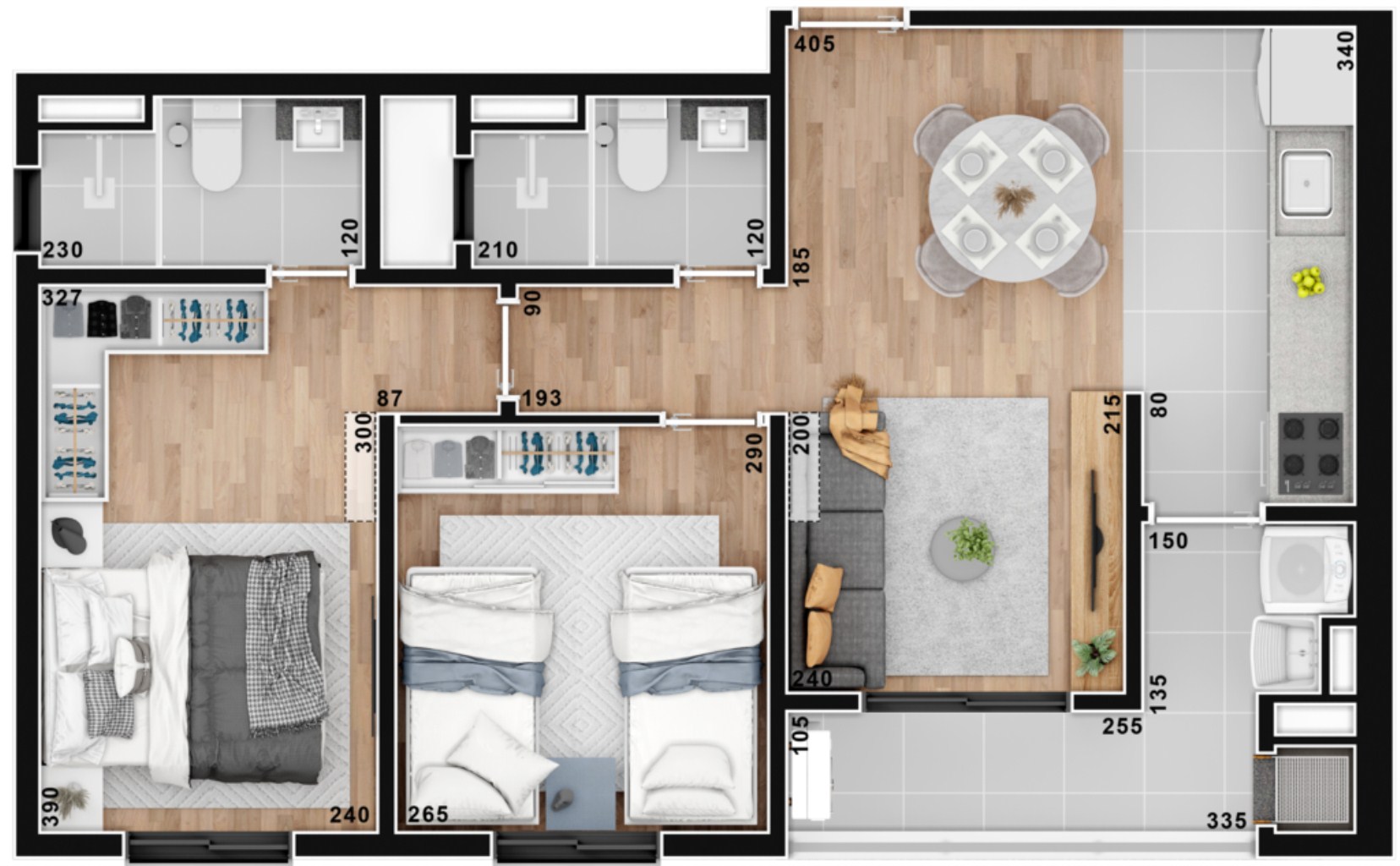 Apartamento, 3 quartos, 64 m² - Foto 50