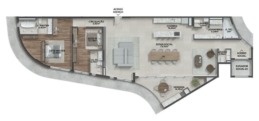 Apartamento, 3 quartos, 140 m² - Foto 51