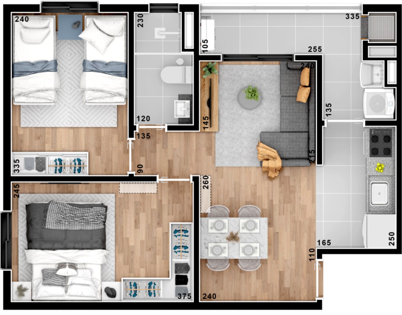 Apartamento, 3 quartos, 64 m² - Foto 48