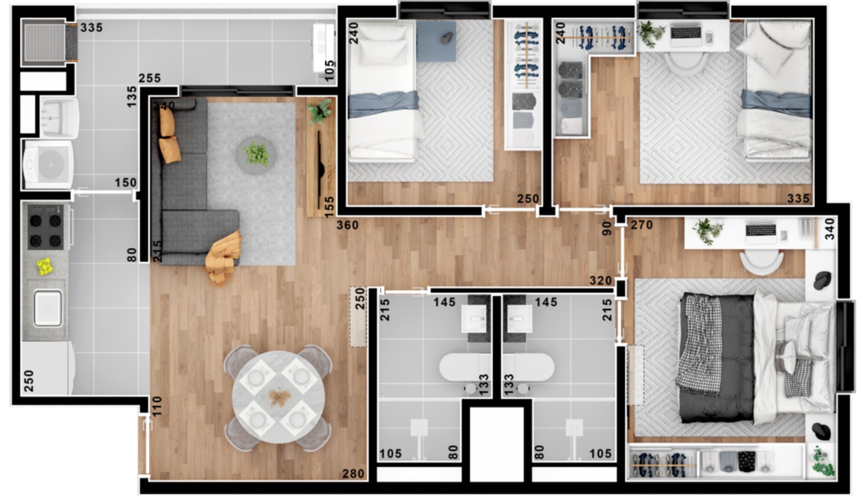 Apartamento, 3 quartos, 64 m² - Foto 51