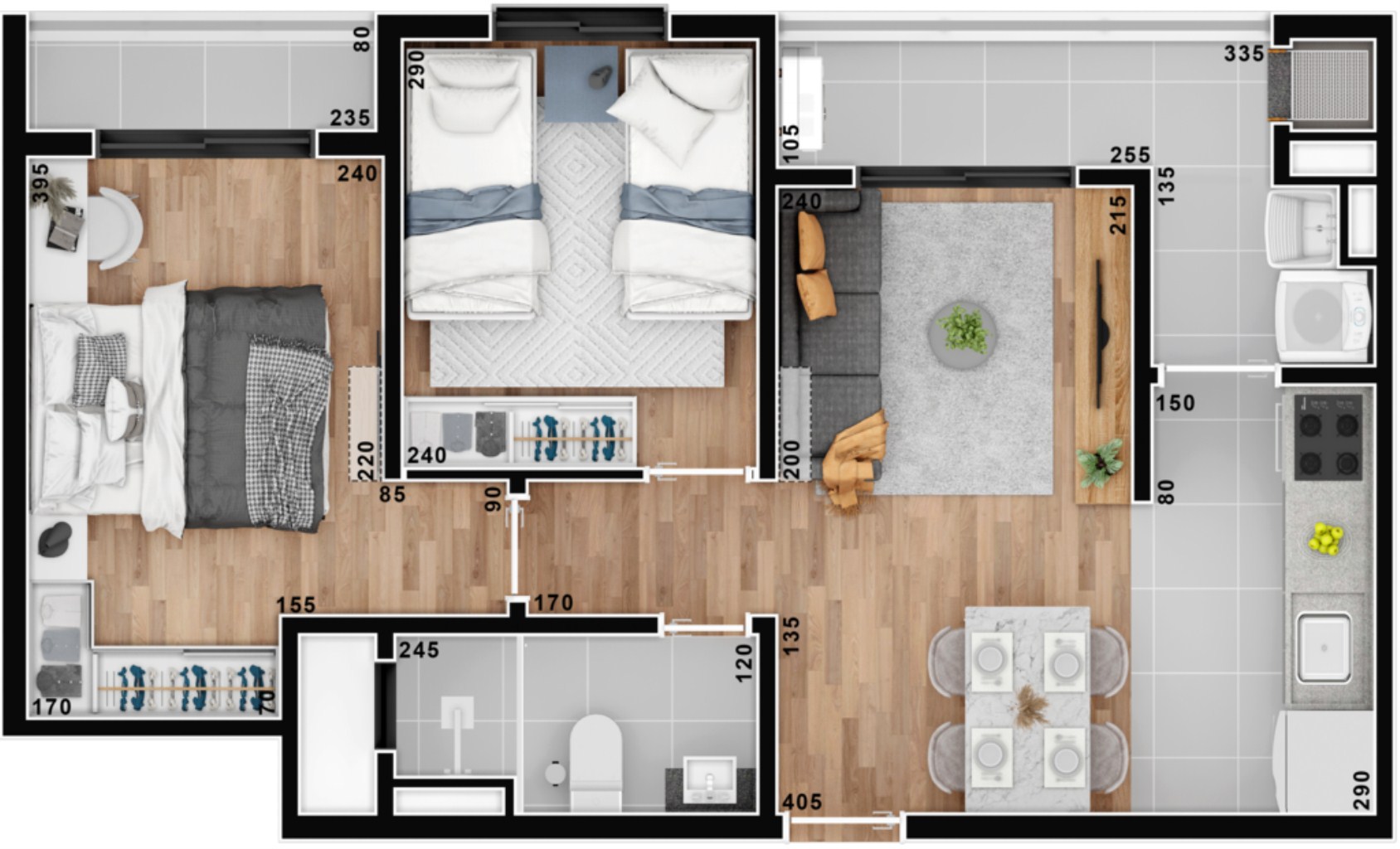 Apartamento, 3 quartos, 64 m² - Foto 49