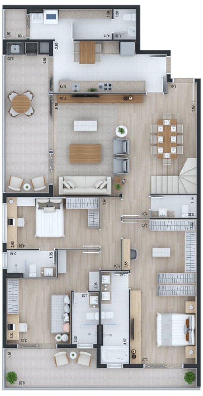 Apartamento, 3 quartos, 181 m² - Foto 57