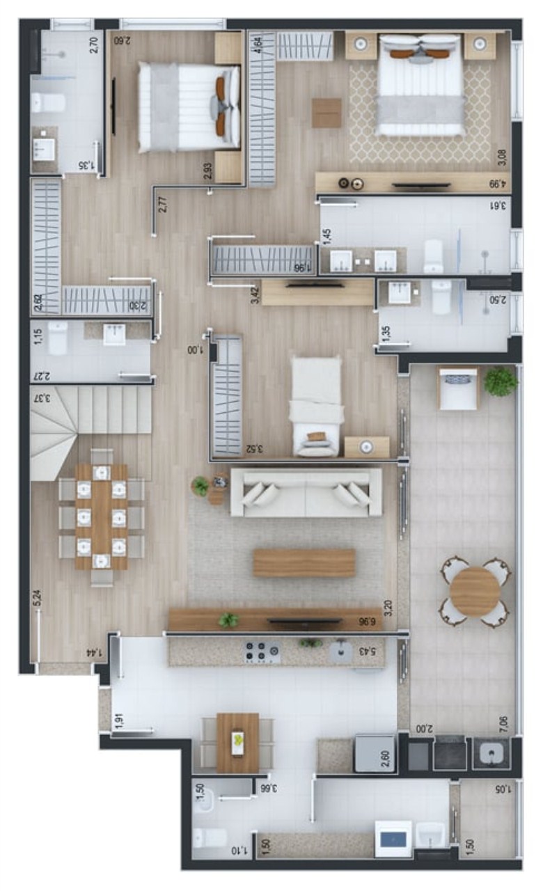 Apartamento, 3 quartos, 181 m² - Foto 49