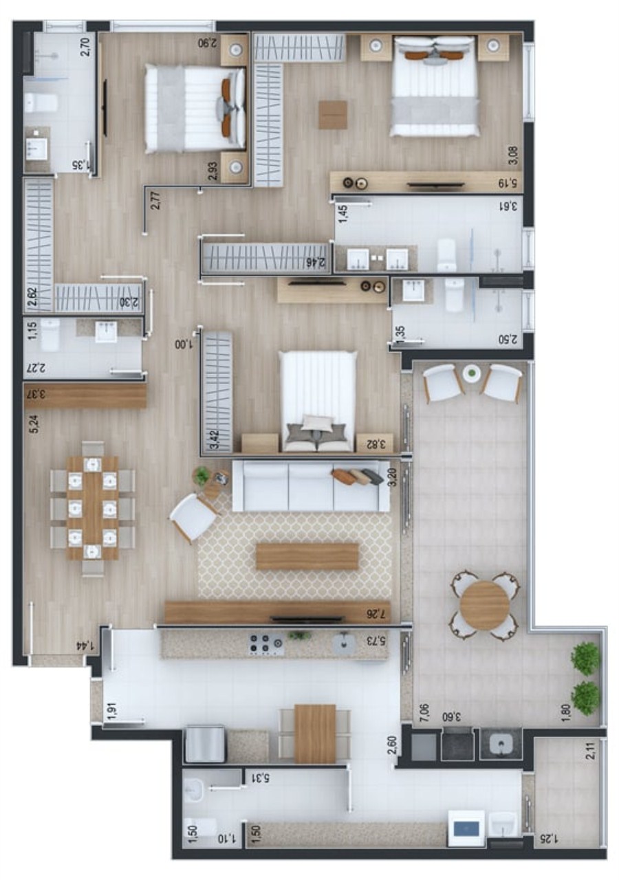Apartamento, 3 quartos, 181 m² - Foto 41