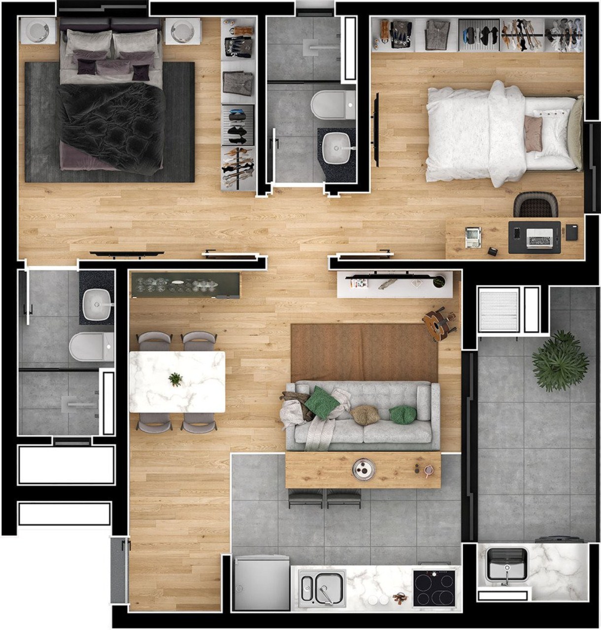 Apartamento, 2 quartos, 59 m² - Foto 23