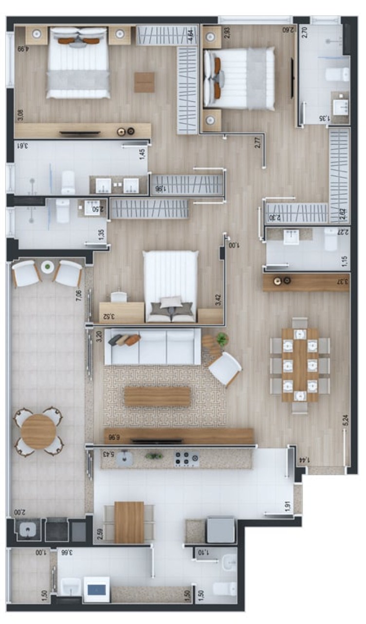 Apartamento, 3 quartos, 181 m² - Foto 39