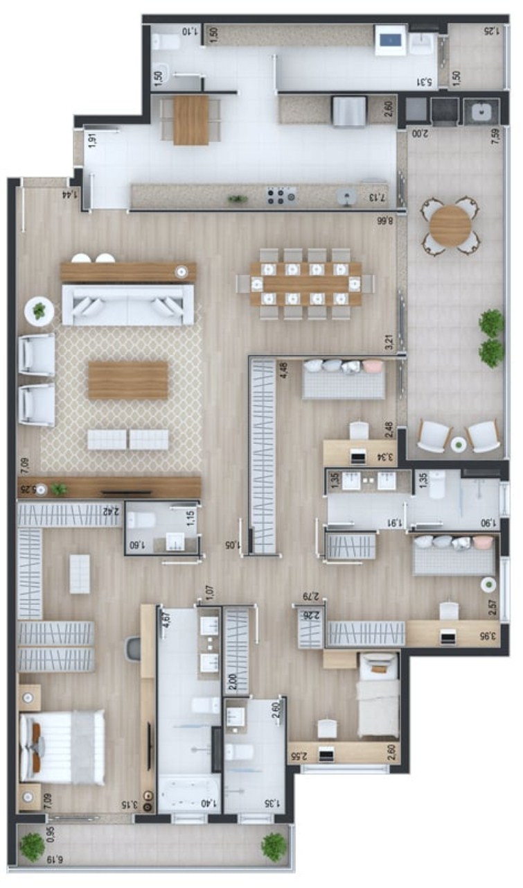 Apartamento, 3 quartos, 181 m² - Foto 47