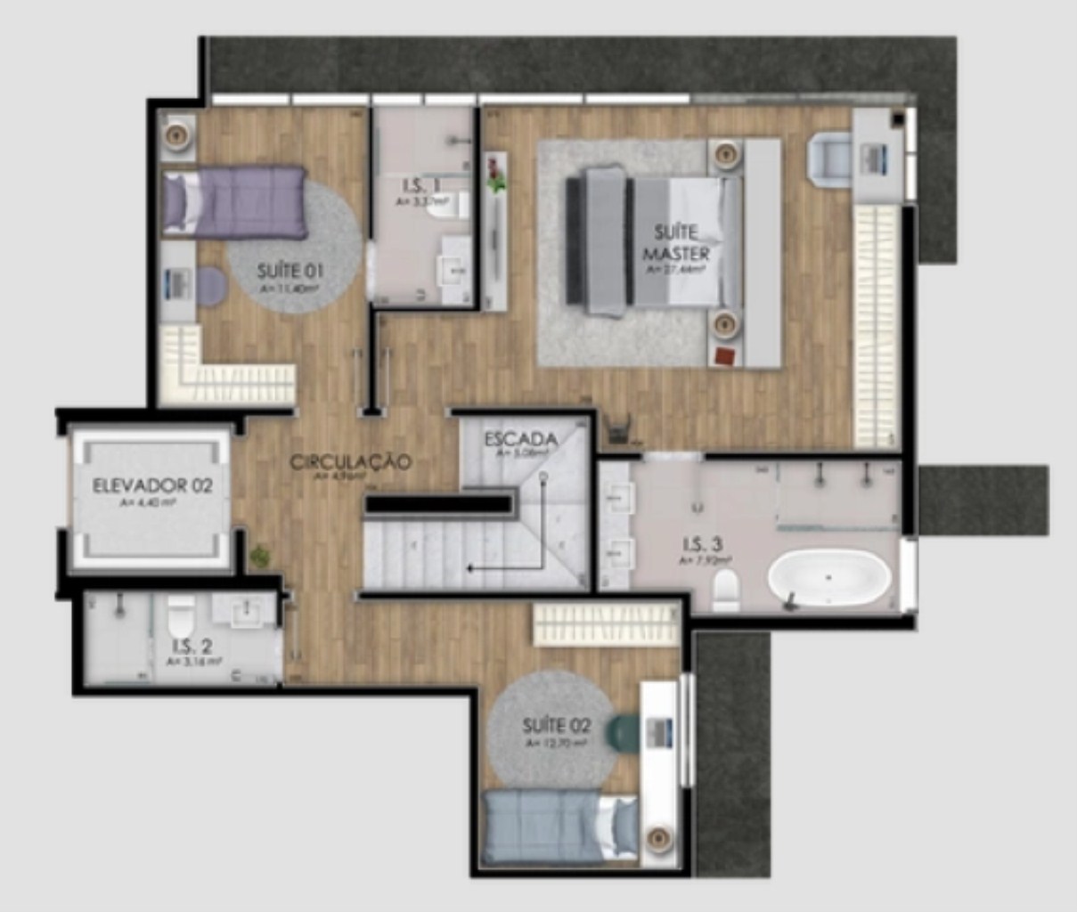 Apartamento à venda com 3 quartos, 156m² - Foto 44