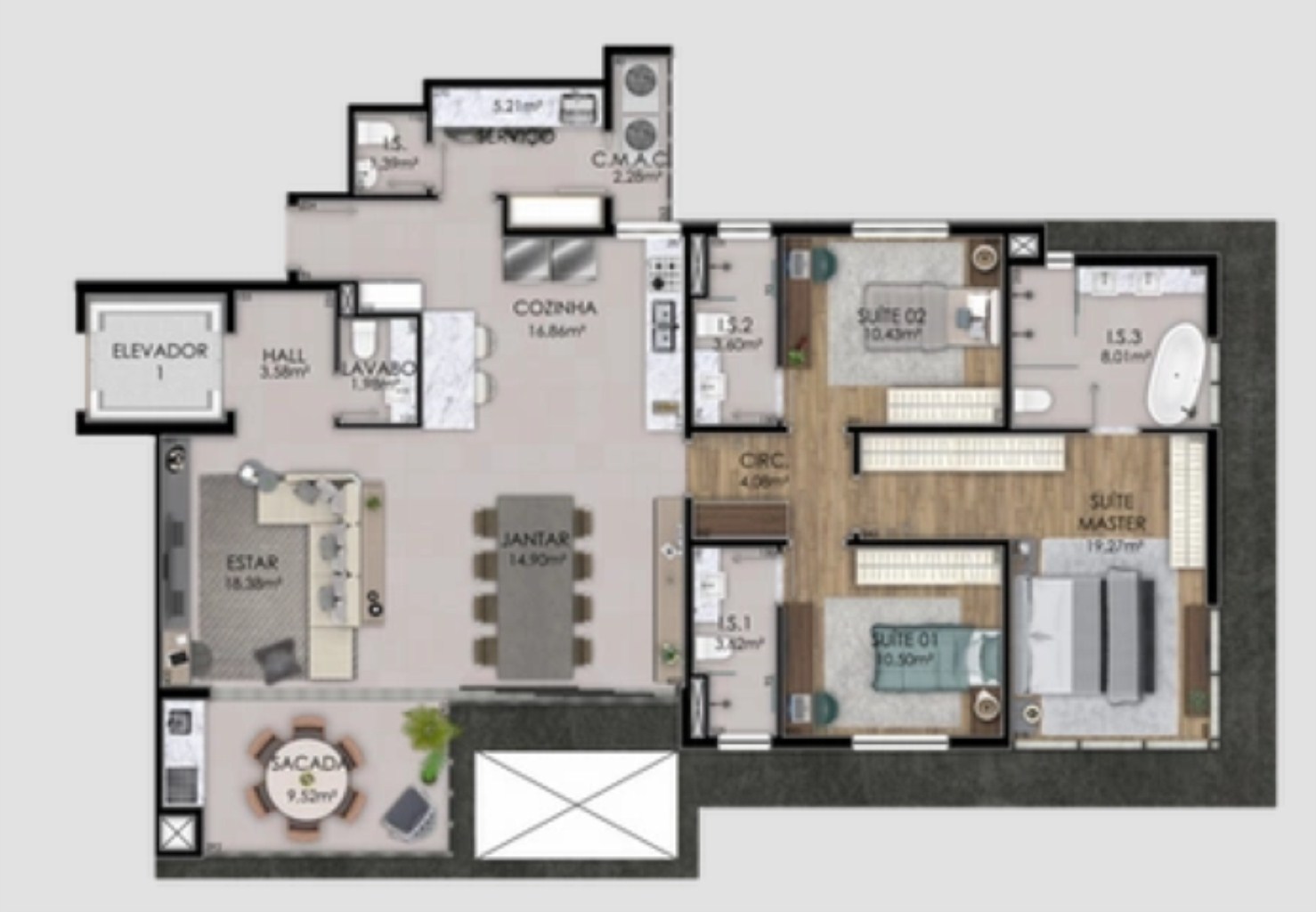 Apartamento à venda com 3 quartos, 156m² - Foto 41