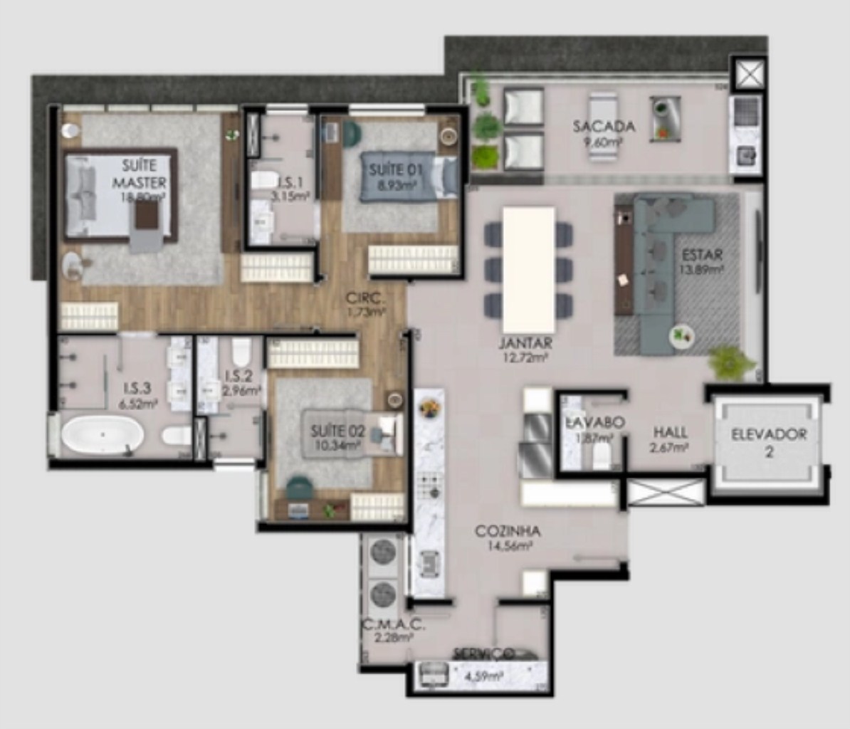 Apartamento à venda com 3 quartos, 156m² - Foto 39
