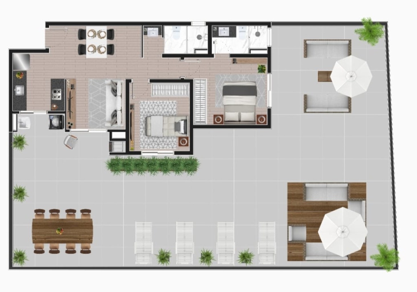 Apartamento, 2 quartos, 178 m² - Foto 64