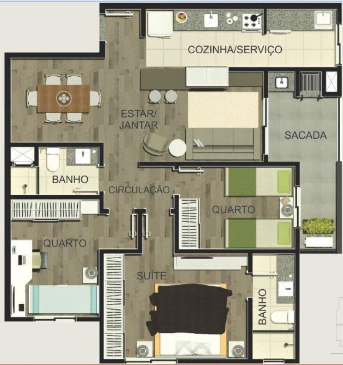 Apartamento, 3 quartos, 87 m² - Foto 7