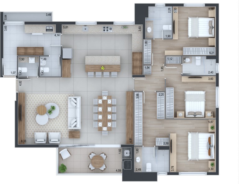 Apartamento, 3 quartos, 171 m² - Foto 40