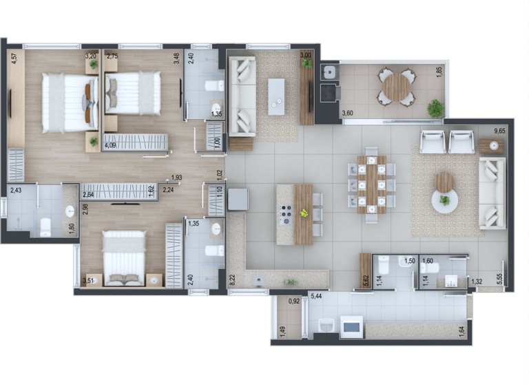 Apartamento, 3 quartos, 171 m² - Foto 38