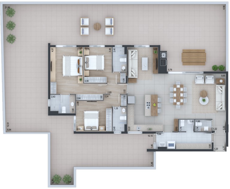 Apartamento, 3 quartos, 171 m² - Foto 39