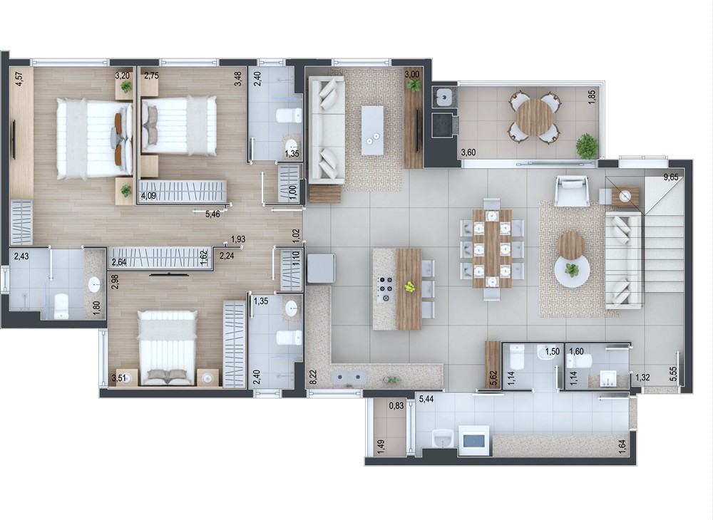 Apartamento, 3 quartos, 171 m² - Foto 44
