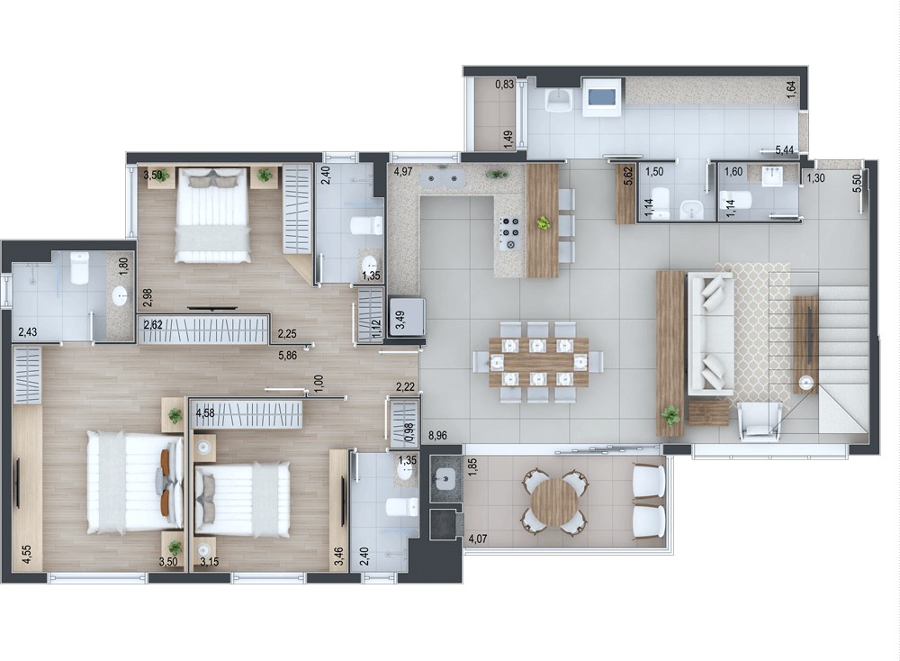 Apartamento, 3 quartos, 171 m² - Foto 42